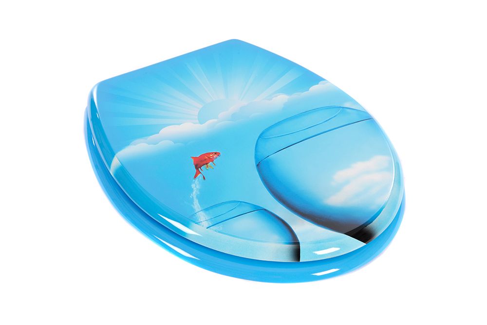 Novelty Toilet Seat Resin Material with Corrosion Free Chrome Hinges